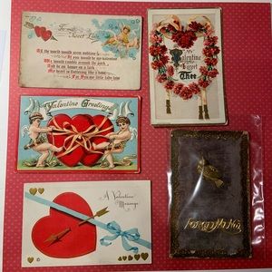5 Antique Valentine’s Day Postcards